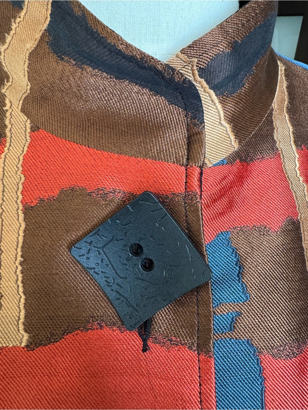 Joseph Ribkoff Abstract Jacket 18 Silk Blend Boxy Top Artwear Oversized Chic N56 - Picture 10 of 10
